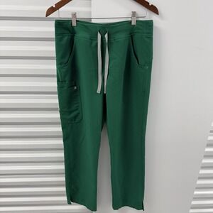 FIGS Kade Cargo Scrub Pants Womens Small Green Medical Nursing Stretch